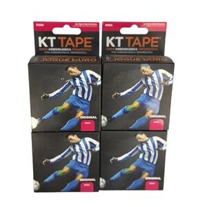 4 Pack KT Tape Original Rosa Cinta Kinesiológica Terapéutica 20 Tiras Cada